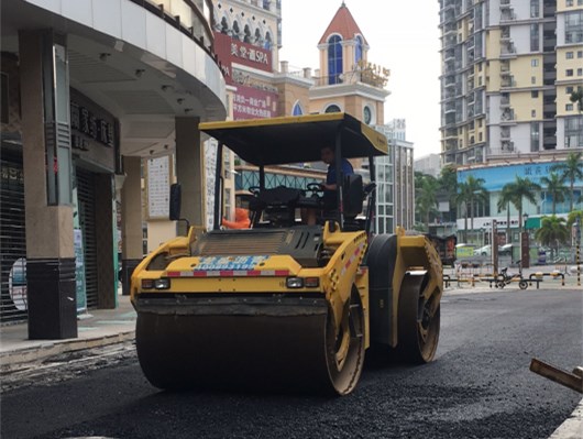 沥青路面施工|沥青搅拌工程|东莞金月湾广场沥青项目—【东莞官网】创安全道路沥青工程有限公司